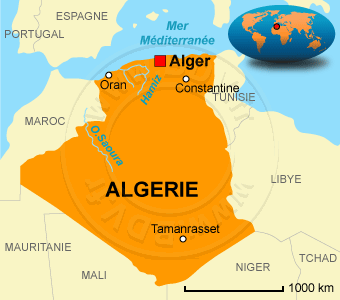 Carte de l' AlgÃ©rie