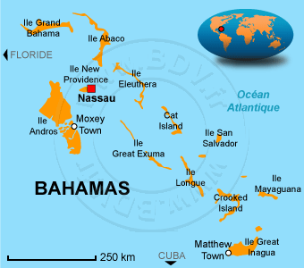 Carte des Bahamas