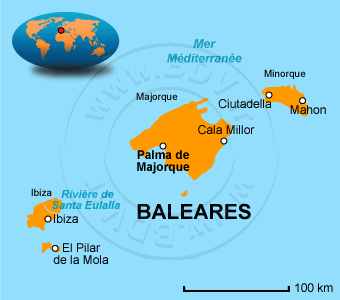 Carte des BalÃ©ares