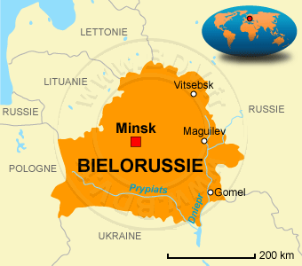 Carte de la BiÃ©lorussie