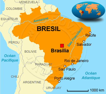 Carte du BrÃ©sil