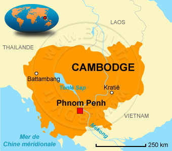 Carte du Cambodge