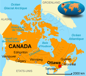 Carte du Canada