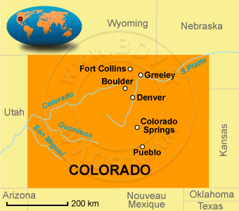 Carte du Colorado