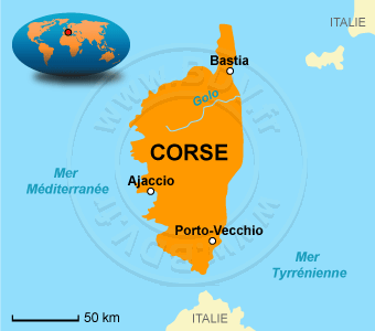 Carte de la Corse