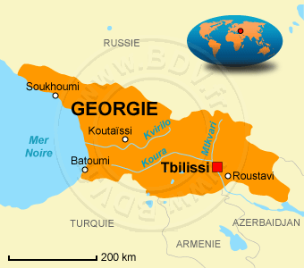 Carte de la GÃ©orgie