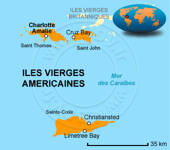 Carte des Ãles Vierges AmÃ©ricaines