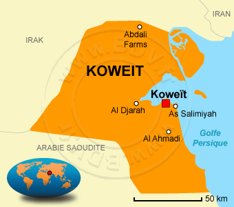 Carte du KoweÃ¯t