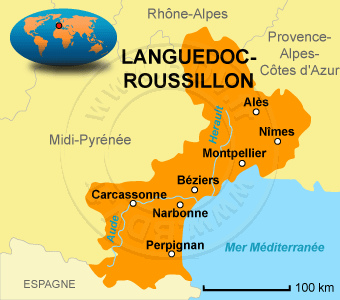 Carte du Languedoc-Roussillon