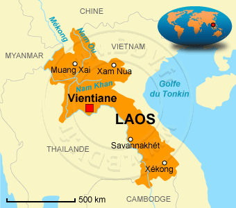 Carte du Laos