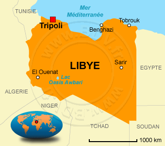 Carte de la Libye