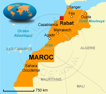 Carte du Maroc