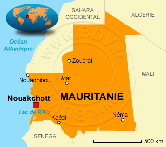 Carte de la Mauritanie