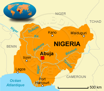 Carte du Nigeria