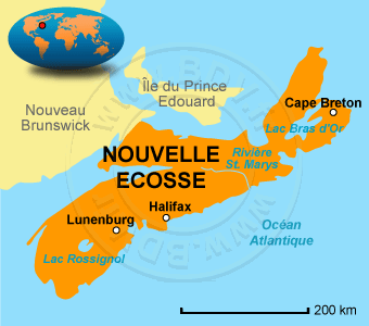 Carte de la Nouvelle-Ãcosse