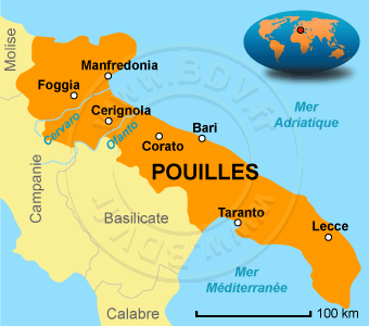 Carte des Pouilles