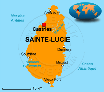 Carte de Sainte-Lucie