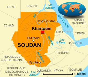 Carte du Soudan