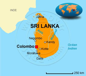 Carte du Sri Lanka