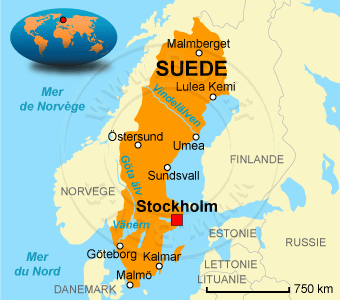 Carte de la SuÃ¨de