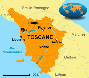 Carte de la Toscane