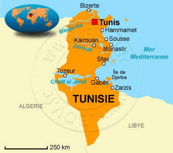 Carte de la Tunisie