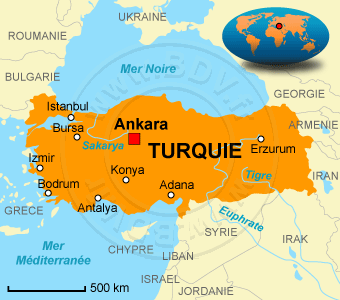 Carte de la Turquie