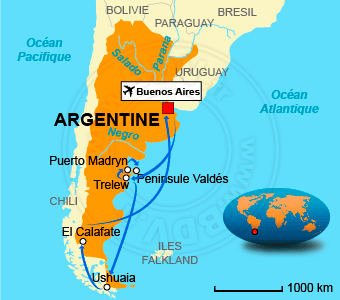 Carte circuits Argentine