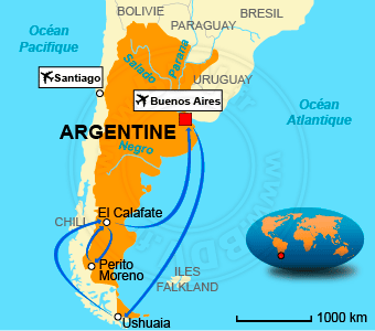 Carte circuits Argentine