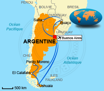 Carte circuits Argentine