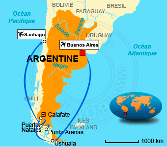 Carte circuits Argentine