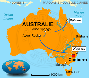 Carte circuits Australie