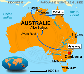 Carte circuits Australie