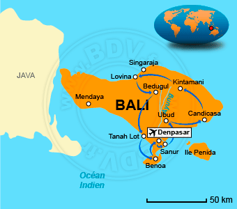 Carte circuits Bali