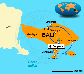 Carte circuits Bali