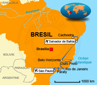 Carte circuits Brésil