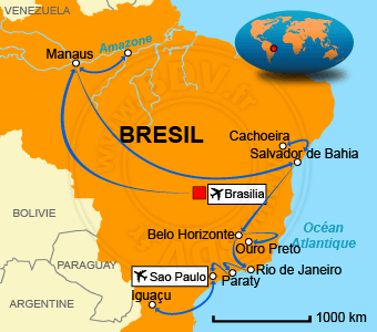 Carte circuits Brésil