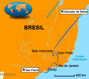 Carte circuits Brésil