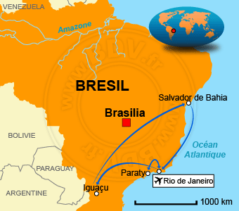 Carte circuits Brésil