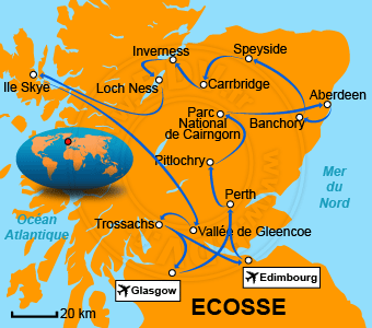 Carte circuits Écosse