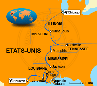 Carte circuits États-Unis