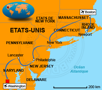 Carte circuits États-Unis