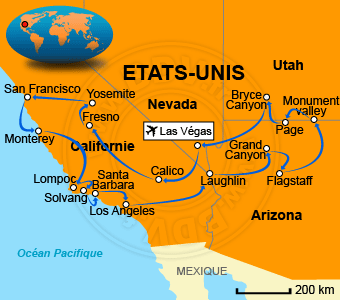 Carte circuits États-Unis