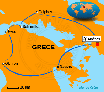 Carte circuits Grèce