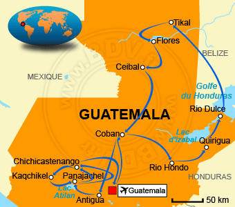 Carte circuits Guatemala