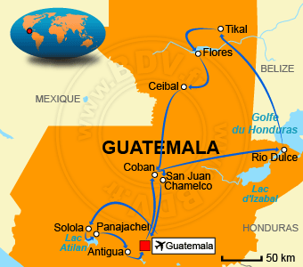 Carte circuits Guatemala