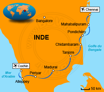 Carte circuits Inde