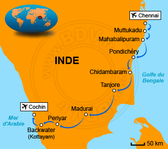 Carte circuits Inde