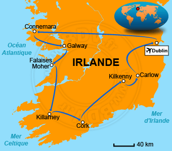 Carte circuits Irlande