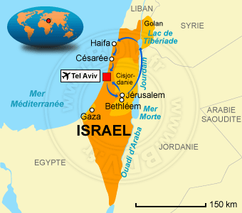 Carte circuits Israël